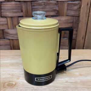 Vintage Empire Yellow and Black Coffee Percolator